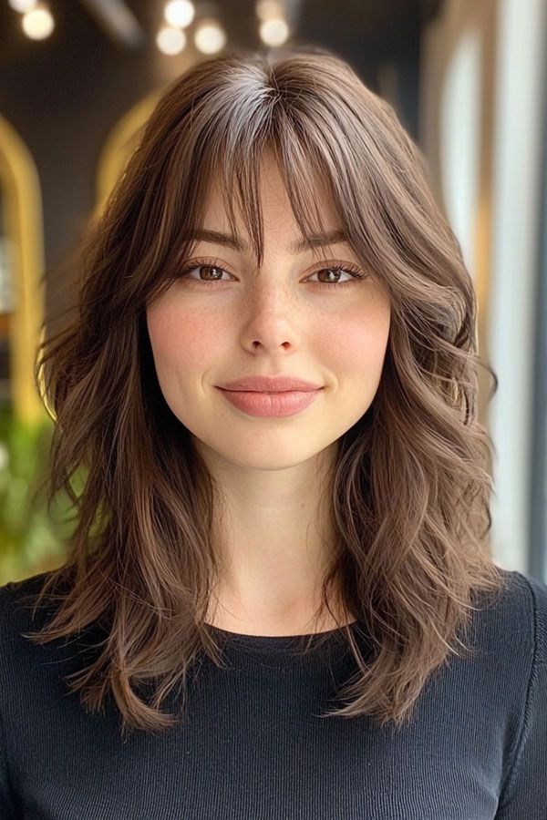 Hairstyles With Bangs for Round Faces