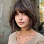 Hairstyles With Bangs for Round Faces 17