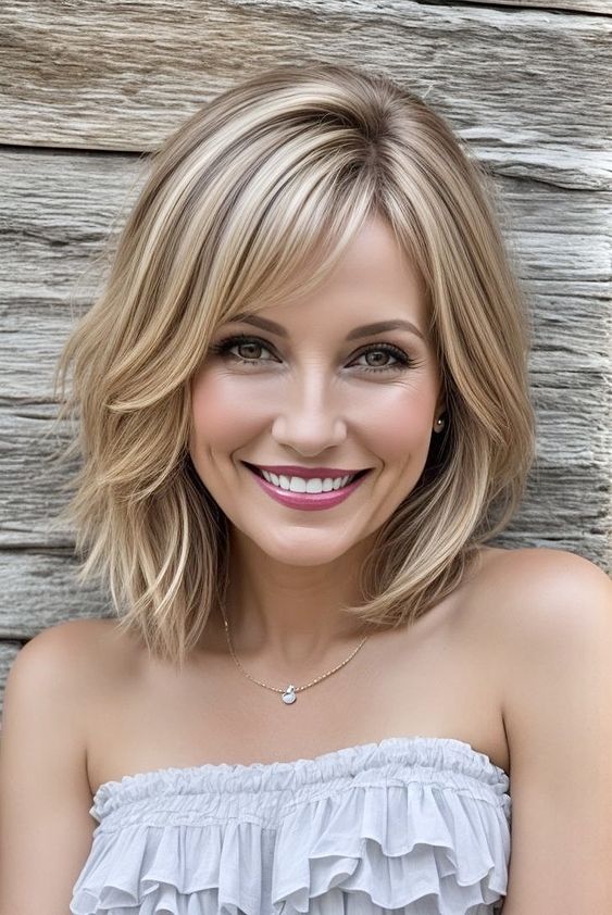 Hairstyles With Bangs for Round Faces 